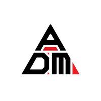 ADM triangle letter logo design with triangle shape. ADM triangle logo design monogram. ADM triangle vector logo template with red color. ADM triangular logo Simple, Elegant, and Luxurious Logo.