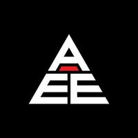 diseño de logotipo de letra triangular aee con forma de triángulo. monograma de diseño del logotipo del triángulo aee. plantilla de logotipo de vector de triángulo aee con color rojo. logotipo triangular aee logotipo simple, elegante y lujoso.