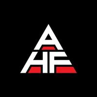 diseño de logotipo de letra triangular ahf con forma de triángulo. monograma de diseño de logotipo de triángulo ahf. plantilla de logotipo de vector de triángulo ahf con color rojo. logotipo triangular ahf logotipo simple, elegante y lujoso.