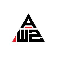 diseño de logotipo de letra triangular awz con forma de triángulo. monograma de diseño de logotipo de triángulo awz. plantilla de logotipo de vector de triángulo awz con color rojo. logotipo triangular awz logotipo simple, elegante y lujoso.