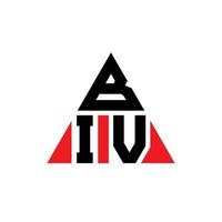 biv diseño de logotipo de letra triangular con forma de triángulo. monograma de diseño del logotipo del triángulo biv. biv triángulo vector logo plantilla con color rojo. logotipo triangular biv logotipo simple, elegante y lujoso.