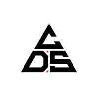 diseño de logotipo de letra triangular cds con forma de triángulo. monograma de diseño de logotipo de triángulo de cds. plantilla de logotipo de vector de triángulo cds con color rojo. logo triangular de cds logo simple, elegante y lujoso.