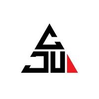 diseño de logotipo de letra triangular cju con forma de triángulo. monograma de diseño del logotipo del triángulo cju. plantilla de logotipo de vector de triángulo cju con color rojo. logotipo triangular cju logotipo simple, elegante y lujoso.