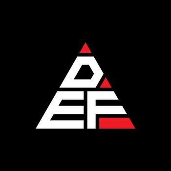DEF triangle letter logo design with triangle shape. DEF triangle logo design monogram. DEF triangle vector logo template with red color. DEF triangular logo Simple, Elegant, and Luxurious Logo.