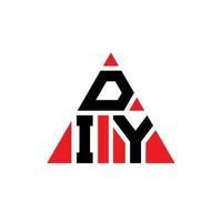 diseño de logotipo de letra de triángulo diy con forma de triángulo. monograma de diseño de logotipo de triángulo diy. plantilla de logotipo de vector de triángulo diy con color rojo. logotipo triangular diy logotipo simple, elegante y lujoso.