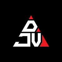 diseño de logotipo de letra triangular djv con forma de triángulo. monograma de diseño del logotipo del triángulo djv. plantilla de logotipo de vector de triángulo djv con color rojo. logo triangular djv logo simple, elegante y lujoso.