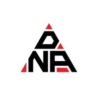 diseño de logotipo de letra de triángulo de adn con forma de triángulo. monograma de diseño de logotipo de triángulo de adn. plantilla de logotipo de vector de triángulo de adn con color rojo. logo triangular dna logo simple, elegante y lujoso.