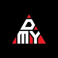 DMY triangle letter logo design with triangle shape. DMY triangle logo design monogram. DMY triangle vector logo template with red color. DMY triangular logo Simple, Elegant, and Luxurious Logo.