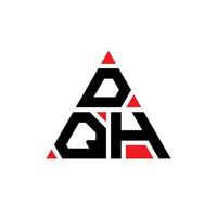 diseño de logotipo de letra triangular dqh con forma de triángulo. monograma de diseño del logotipo del triángulo dqh. plantilla de logotipo de vector de triángulo dqh con color rojo. logotipo triangular dqh logotipo simple, elegante y lujoso.