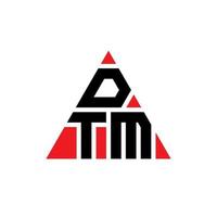 diseño de logotipo de letra triangular dtm con forma de triángulo. monograma de diseño de logotipo de triángulo dtm. plantilla de logotipo de vector de triángulo dtm con color rojo. logotipo triangular dtm logotipo simple, elegante y lujoso.