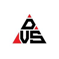 Diseño de logotipo de letra triangular dvs con forma de triángulo. monograma de diseño del logotipo del triángulo dvs. plantilla de logotipo de vector de triángulo dvs con color rojo. logo triangular dvs logo simple, elegante y lujoso.