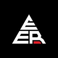 eer diseño de logotipo de letra triangular con forma de triángulo. monograma de diseño de logotipo de triángulo eer. Plantilla de logotipo de vector de triángulo eer con color rojo. eer logo triangular logo simple, elegante y lujoso.