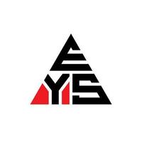 EYS triangle letter logo design with triangle shape. EYS triangle logo design monogram. EYS triangle vector logo template with red color. EYS triangular logo Simple, Elegant, and Luxurious Logo.