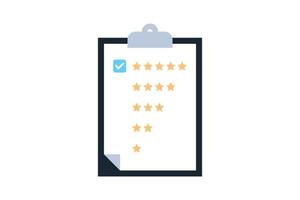 Rating and customer review, game rate, score, feedback concept flat vector illustration.