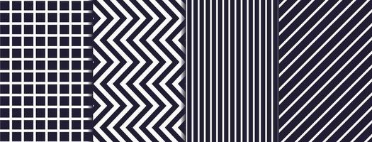 Geometric minimal lines and seamless pattern flat illustration. vector