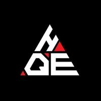 diseño de logotipo de letra triangular hqe con forma de triángulo. monograma de diseño de logotipo de triángulo hqe. plantilla de logotipo de vector de triángulo hqe con color rojo. logotipo triangular hqe logotipo simple, elegante y lujoso.