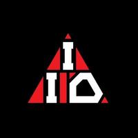 IIO triangle letter logo design with triangle shape. IIO triangle logo design monogram. IIO triangle vector logo template with red color. IIO triangular logo Simple, Elegant, and Luxurious Logo.