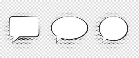 Comics speech bubbles and different style chat bubble collection flat vector illustration.