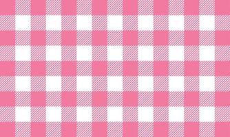 Red white gingham pattern and fabric vintage design flat vector illustration.