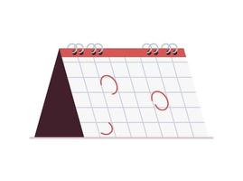 Schedule and calendar flat vector illustration.