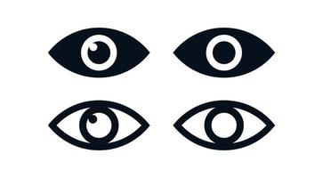 Simple design eye and eyesight, retina, scan eyes flat vector illustration.