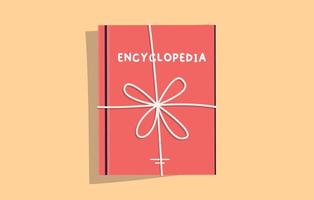 Encyclopedia and book flat vector illustration.