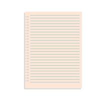 Blank sheet paper and white lined paper on white background flat vector illustration.