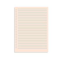 Blank sheet paper and white lined paper on white background flat vector illustration.