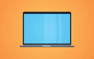 Laptop and technology flat vector illustration.