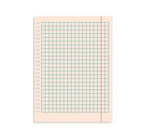 Blank sheet paper and white lined paper on white background flat vector illustration.