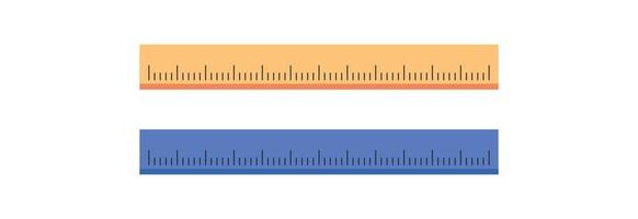 Ruler and simple design equipment flat vector illustration.