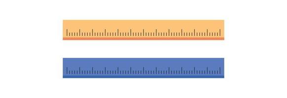 Ruler and simple design equipment flat vector illustration.