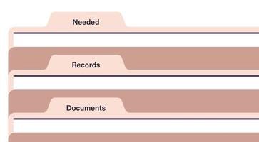 Hr analytics and people data documents cardboard folders with employee benefits flat vector illustration.