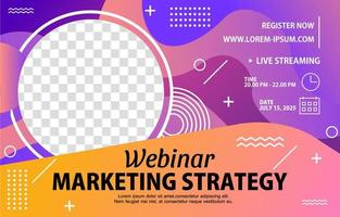 Webinar Marketing Strategy Poster Template vector