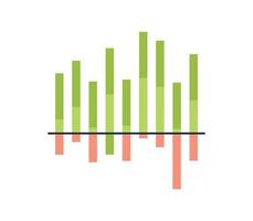 gráfico financiero de presentación de negocios e ilustración de vector plano de gráfico comercial.