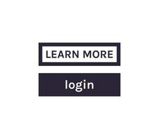 Black white login screen and modern style register web page flat vector illustration.