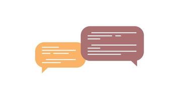 Chat bubble and conversation flat vector illustration.