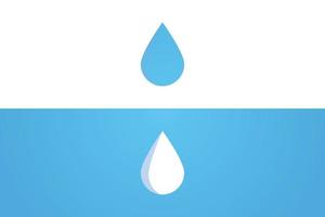 Water drop and oil symbol flat vector illustration.