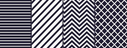 Geometric minimal lines and seamless pattern flat illustration. vector