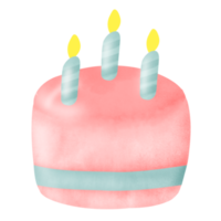 Watercolor cute cake, png