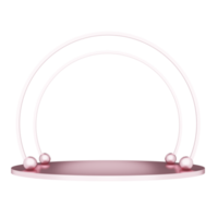 podio anillo etapa paleta círculo curvo pantalla curva 3d ilustración png