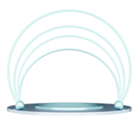 círculo de palete de palco de palco de pódio curva de exibição curva ilustração 3d png