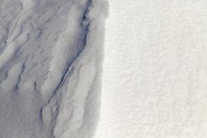 illuminated snowdrift, close up photo