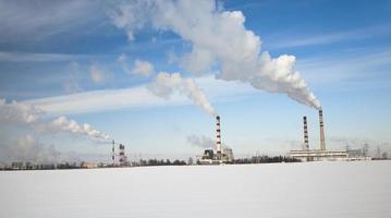 power plant in winter photo