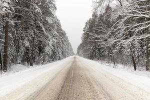 Snowbound Winter road photo