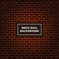 Beautiful realistic dark night brown block brick wall pattern texture background. Red seamless vector backdrop illustration for continuous replicate.