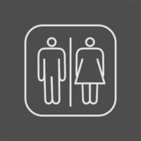 The toilet door navigation icon with the inscription wc. Wayfinding wc element. Vector illustration