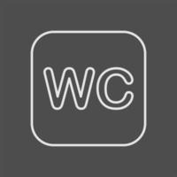 The toilet navigation icon is labeled with an arrow. Wayfinding wc element. Vector illustration