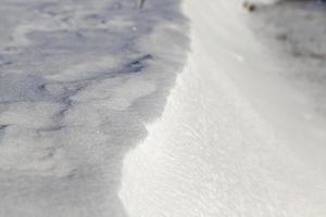 structure of snowdrifts photo