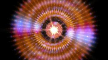 una stella pulsar grafica che irradia luce ed energia pulsante - loop video